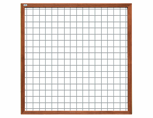 Gaaspaneel in bangkirai kader - 180x180 cm - Maas 10x10 cm